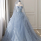 Fantasy Blue Tulle Ball Gown,Blue Sweet 16 Dress,Fairy Dress  Y2398