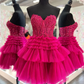 A-Line Lace Short Homecoming Dress Y2591