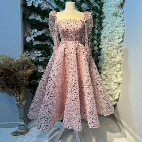 Extra Puffy Pink Tulle Prom Dresses Women Birthday Dress For Photo Shoot  Long Sleeves See Through Tulle Robes Evening Gowns From 49,69 € | DHgate