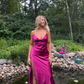 Simple Prom Dress with Split,Wedding Guest Dress Y2991