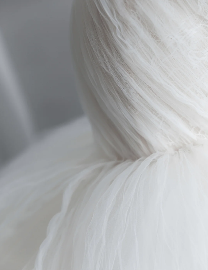 Fairy Strapless Bridal Dress Tulle Mermaid Long Wedding Dress SP1523