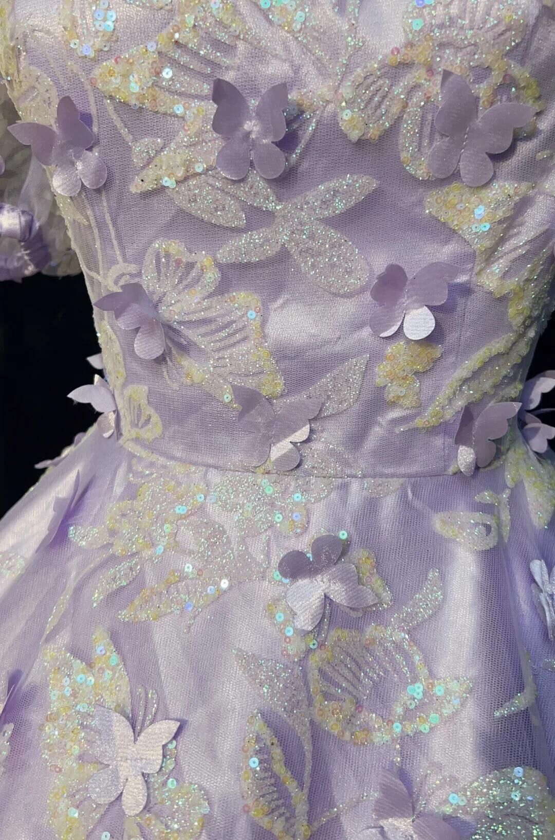 Charming Lavender Tulle Sequin Butterflies A Line Short Graduation Homecoming Dress,Short 16th Birthday Outfits SP2920