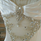 Sparkle White Gem Long Wedding Dress,Wedding Guest Dress Y4399