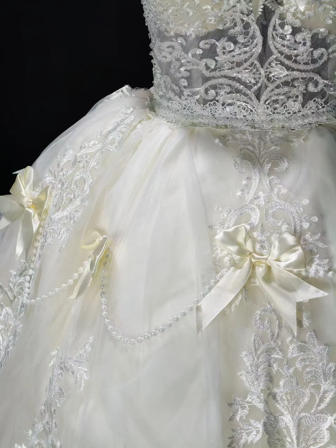 Pretty Off White Tulle Appliques Bow A Line Short 6th Grade Homecoming Dress,Formal 16th Birthday Outfits SP3183