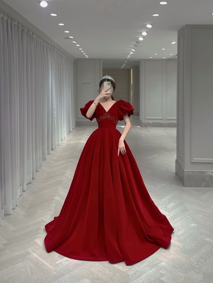 V-neck Evening Dress,Charming Prom dress, Velvet Party Dress,Bubble Sl Simplepromdress V-neck Evening Dress,Charming Prom dress, Velvet Party Dress,Bubble Sl Simplepromdress