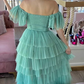 Fashion A-line Hi-low Tulle Prom Dress,Party Gown Y6322