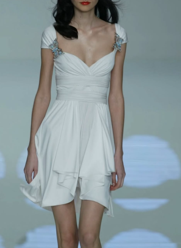 Elegant White Satin Pleated Beaded A Line Short 6th Grade Homecoming Dress,Short Prom Dress SP3557