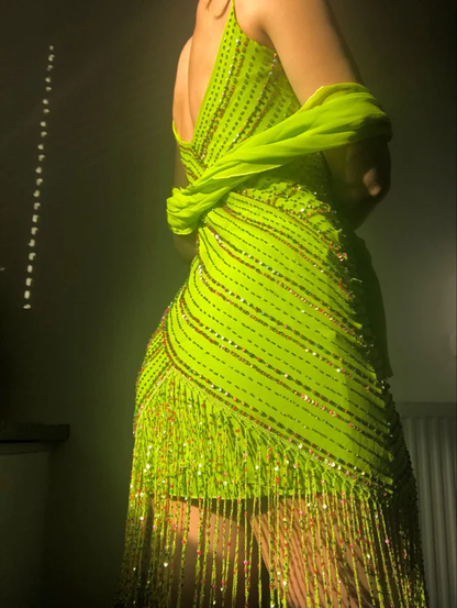 Gorgeous Green Chiffon Beaded Sheath Short Cocktail Dress Formal Graduation Homecoming Dress Y9114