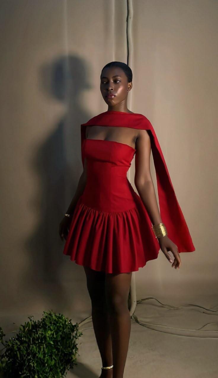 Fashion Red Satin A Line Short Graduation Homecoming Dress Strapless Mini Cocktail Dress SP2348