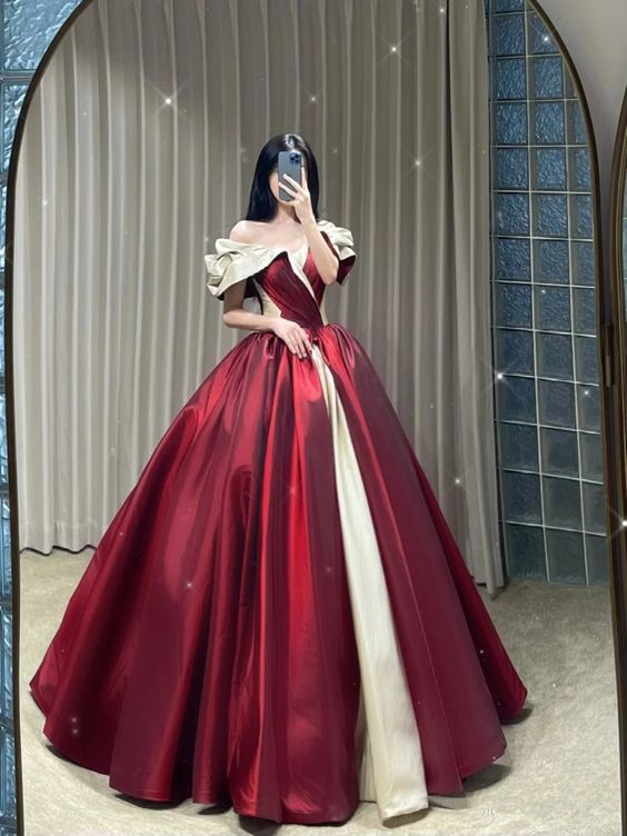 Charming Off The Shoulder Ball Gown,18th Birthday Dress Y7161 – Simplepromdress