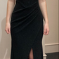 Vintage Black Straps Prom Dress,Black Evening Dress Y6203