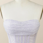 Lavender Strapless Cowl Neck Short A-line Homecoming Dress  Y2780