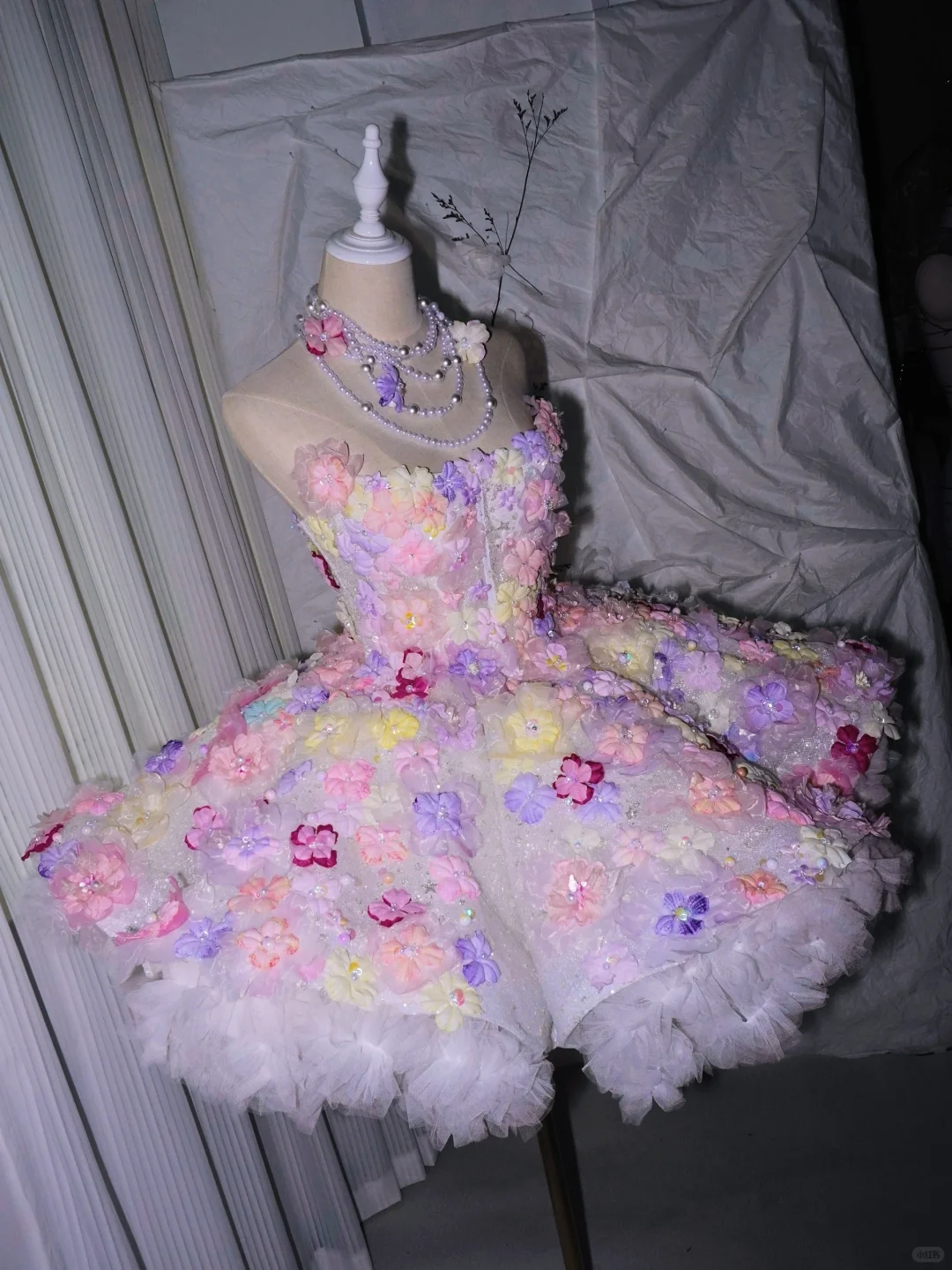 Pretty Strapless Tulle Colorful Floral Short Homecoming Dress Birthday Dress SP4222