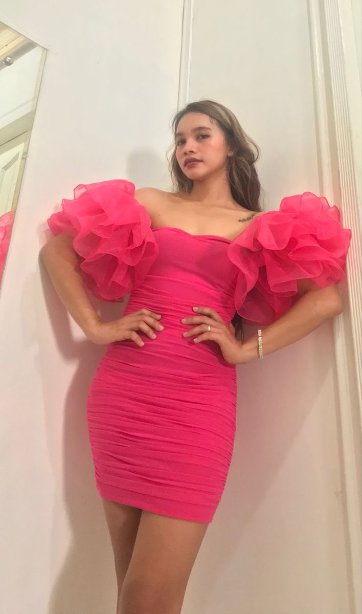 Chic Hot Pink Bodycon Dress,Hot Pink Homecoming Dress Y2562 Simplepromdress Chic Hot Pink Bodycon Dress,Hot Pink Homecoming Dress Y2562 Simplepromdress