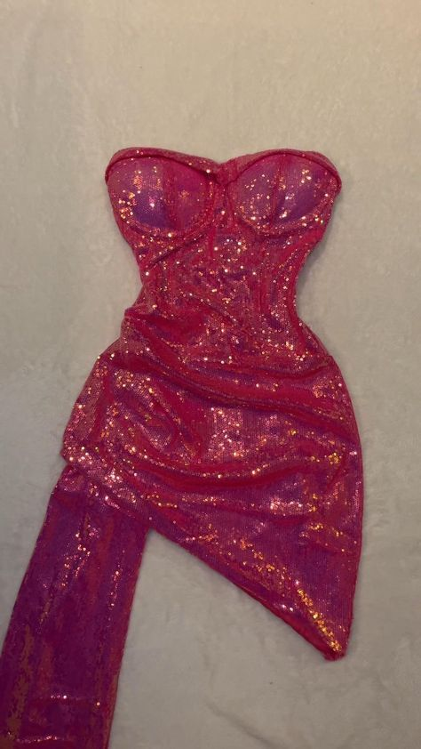 Sparkly Sweetheart Neck Hot Pink Sequin Sheath Cocktail Dress Short Homecoming Dress Y9290