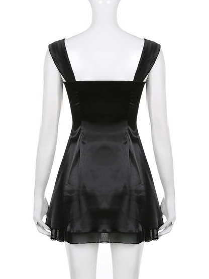 Lovely Black Straps A-line Homecoming Dress  Y4035