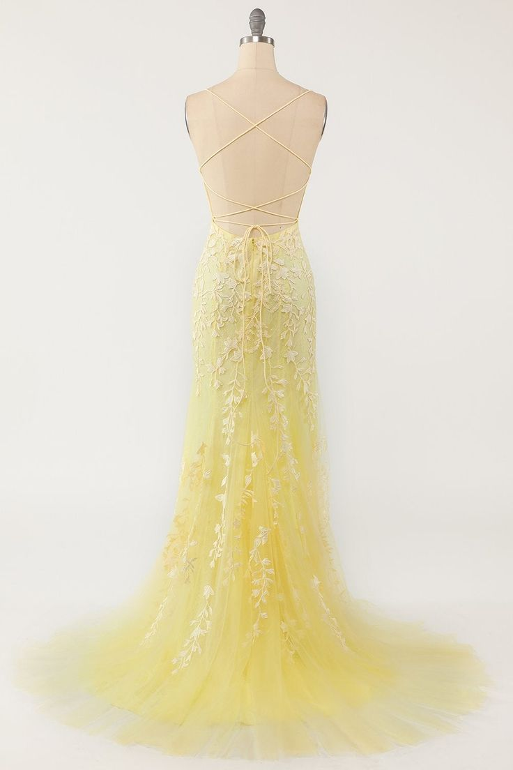 Pink Mermaid Long Prom Dress with Appliques  Y7435