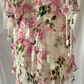 Gorgeous Pink Chiffon Print Floral Tiered Evening Dress Pretty Prom Dress Y7760
