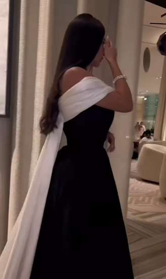 Luxury Black And White Satin Prom Dresses With Removable Tail Custom Made Cocktail Party Evening Dress Y5025