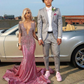 Elegant Mermaid V Neck Prom Dress,Charming Evening Gown Y6542