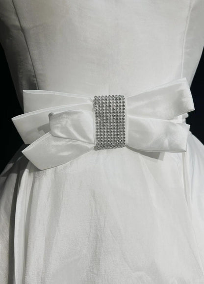 Elegant Sleeveless Satin Layered Short Graduation Homecoming Dress,White Short 15th Birthday Outfits SP2917