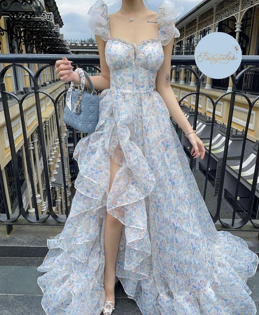Princess Chiffon Print Floral A-line Long Prom Dress,18th Birthday Out Simplepromdress Princess Chiffon Print Floral A-line Long Prom Dress,18th Birthday Out Simplepromdress