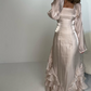 Vintage Prom Dresses with Pleated Ruffles,Floor Length Evening Gown Y4595