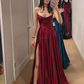 A-line Floor-Length Satin Solid Color Prom Dresses Backless Sleeveless Elegant Senior Prom Dress Y4388