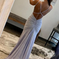 Mermaid Yellow Long Prom Dresses, Backless Yellow Prom Dresses Formal Evening Dresses Y1562