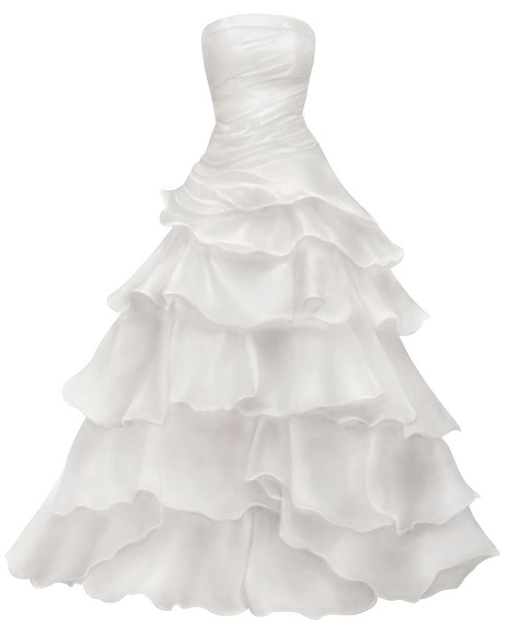 Sexy Strapless A Line Ruffle Long Prom Dress White Layered Wedding Dress Y8749