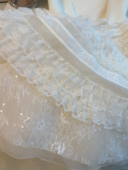 Elegant Square Neck Lace A Line Short Graduation Homecoming Dress Off  White 16th Birthday Outfits SP2335