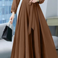 Chic A-Line Pure Color Long Sleeves Evening Dresses Y5787