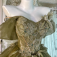Gorgeous Olive Green Off The Shoulder Tulle Sequin Beaded Birthday Ball Gown Formal Quinceanera Dress SP1466