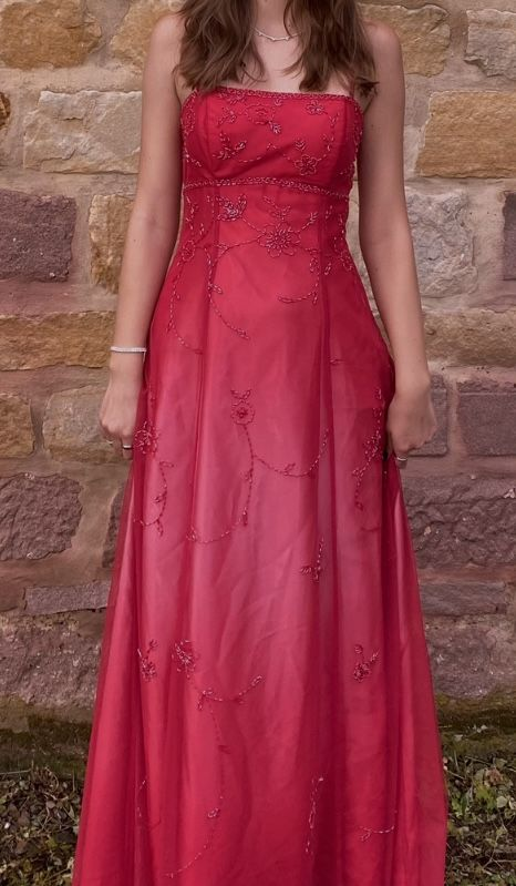 Pretty Spaghetti Straps Pink Satin Tulle Beaded A Line Long Party Dress Birthday Prom Dress SP2138