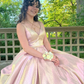 Charming A-line V Neck Long Prom Dress Graduation Dress Y6819