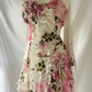 Gorgeous Pink Chiffon Print Floral Tiered Evening Dress Pretty Prom Dress Y7760