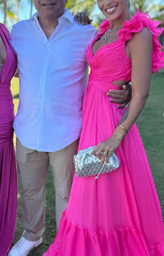 Chiffon A Line Ruffle Prom Dresses for Women V Neck Long Bridesmaid Dresses Backless Formal Evening Gowns  Y3043