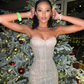 Shiny Goldish Corset Dress Homecoming Dress Y2852