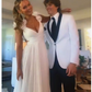 Elegant A-line White Prom Dress,Charming Formal Gown ,White Evening Dress Y1862