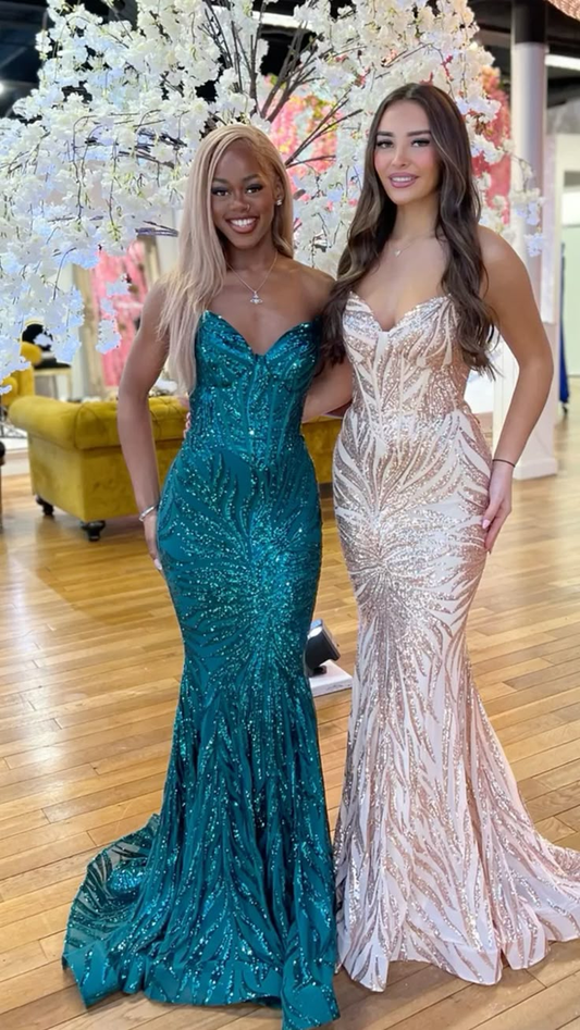 Unique Mermaid Sequins Evening Dress,Formal Prom Dress Y8208