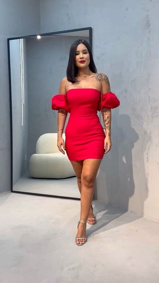 Sexy Red Tight Homecoming Dress,Red Cocktail Dress  Y3056