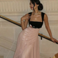 Elegant Straps Prom Dress Pink A Line Long Evening Dress Y7900
