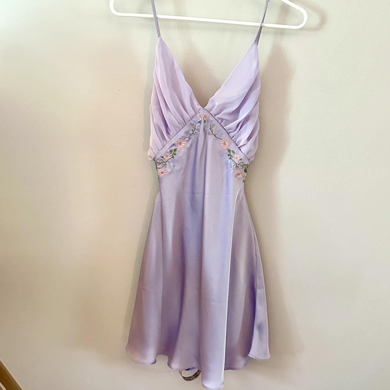 Light Purple V Neck Homecoming Dress,Sexy Party Dress Y2971
