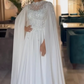 Generous White A-line Prom Dress,White Prom Gown Y6726