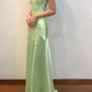Fashion Mint Green Spaghetti Straps Lace Beaded Prom Dress Evening Party Gown Y7530