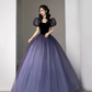 Purple Tulle Sequin Long Princess Dress Evening Gown Y5619