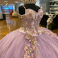 Pretty Spaghetti Straps 3D Flowers Adorned Court Train Quinceanera Ball Gown Lace Inside Y1247