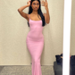 Light Skims Pink Bodycon Dress,Sexy Light Pink Evening Dress,Light Pink Maxi Dress Y4094