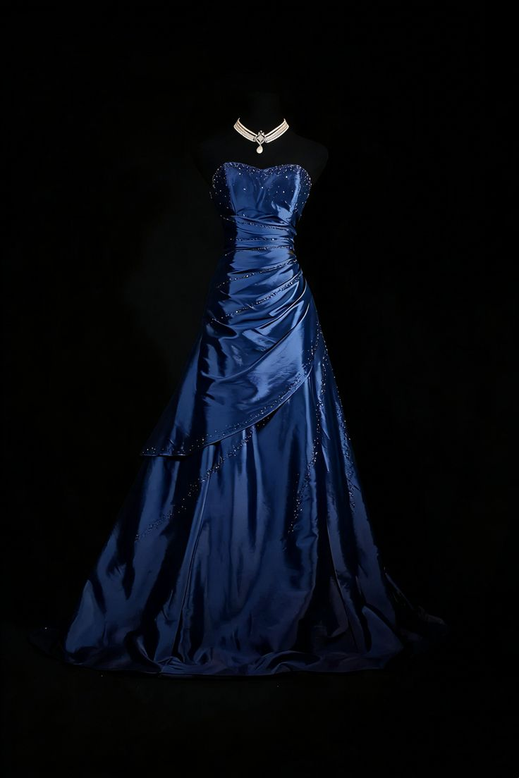 Retro Sweetheart Neck Dull Pink Satin Beaded Mermaid Long Birthday Dress Formal Evening Dress SP1728