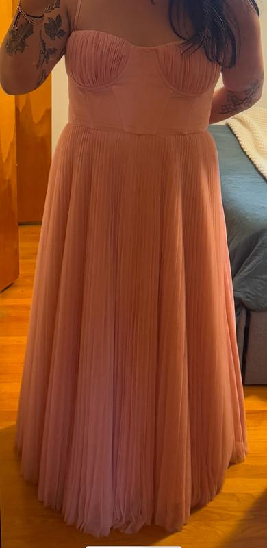 Classy Spaghetti Straps Pleated Tulle Green Midi Prom Dress A Line  Evening Dress Y8452